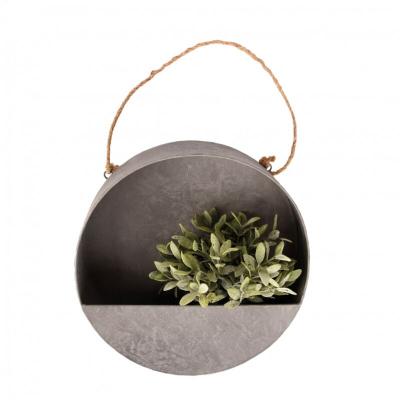 ESSCHERT DESIGN  Jardini&egrave;re Murale Ronde L - D 35 X P 10,6 Cm - Zinc