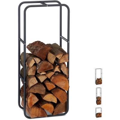 RELAXDAYS Etag&egrave;re de Chemin&eacute;e &eacute;tag&egrave;re &agrave; b&ucirc;ches Bois acier bois porte-b&ucirc;ches range buche 100 x 40 cm, anthracite - 