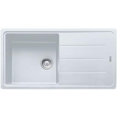 FRANKE Evier  Basis Fragranit+ BFG611-97 - Blanc Artic (mouchet&eacute;)