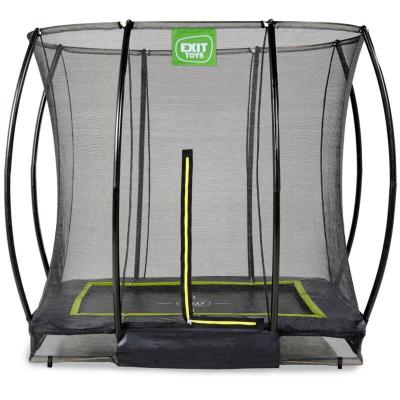 EXIT TOYS Trampoline enterr&eacute; Silhouette 153x214cm avec filet de s&eacute;curit&eacute; - noir