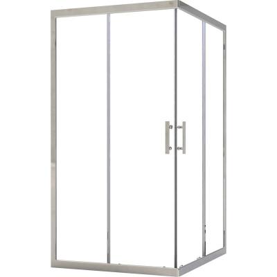 ONDEE Fa&ccedil;ade ekla - Acc&egrave;s d'Angle -Finition Chrom&eacute; - 90x185cm - Transparent