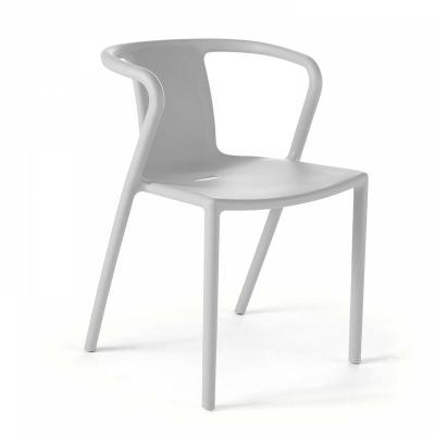 OVIALA Fauteuil de jardin design en plastique blanc 