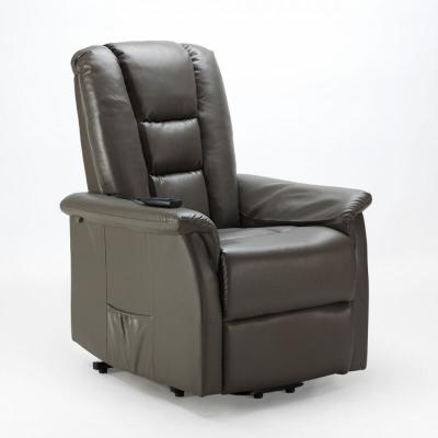 LE ROI DU RELAX Fauteuil relax inclinable releveur en similicuir design Joanna Fix Couleur: Gris