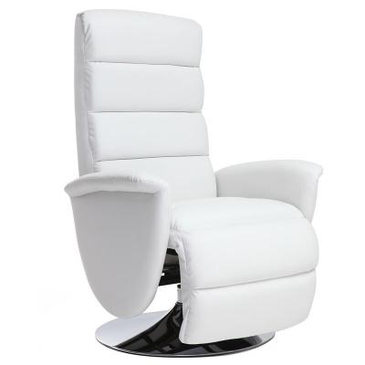MILIBOO Fauteuil relax manuel blanc NELSON L71xP78xH112