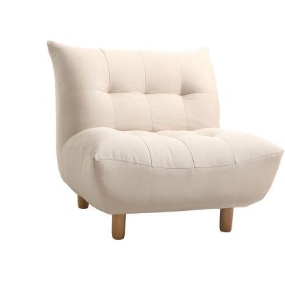 MILIBOO  Fauteuil scandinave en tissu naturel et bois clair YUMI