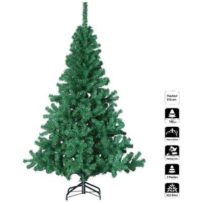 Sapin de No&euml;l artificiel Vert 2 tons H 210 cm