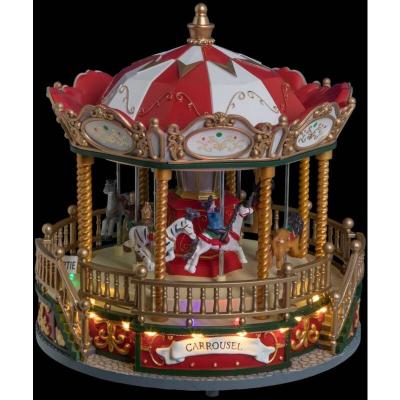 FEERIC LIGHT & CHRISTMAS Village de No&euml;l lumineux Carrousel Nicolas