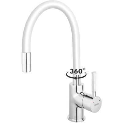 Zumba Robinet mitigeur de cuisine bec flexible Blanc - Blanc