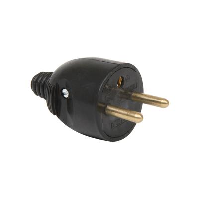 CENTRALE BRICO DEBFLEX - FICHE MALE 2P+T 16A DROITE PORTEFEUILLE NOIR - 713280 - Noir