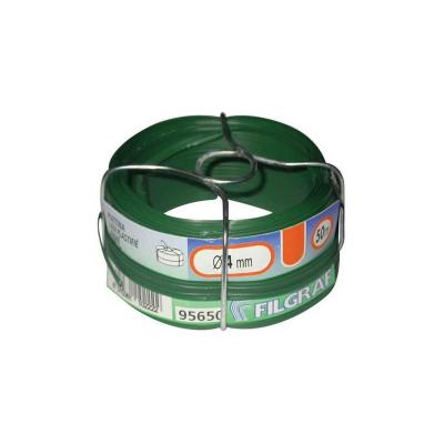 MANUTAN FILGRAF Fil attache plastifi&eacute; vert - 50 m - &Oslash;4 mm