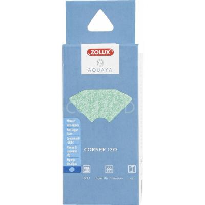 ZOLUX Filtre pour pompe corner 120, filtre CO 120 D mousse anti-algues x 2. pour aquarium.