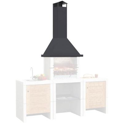FM CALEFACCION Barbecue Chemin&eacute;e m&eacute;tallique CB-80 L.90 cm P.50 cm