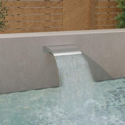 VIDAXL Mercatoxl - Fontaine de piscine Argent&eacute; 45x9x26 cm Acier inoxydable