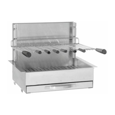 FORGE ADOUR Barbecue charbon  encastrable inox 961.56 Gris 