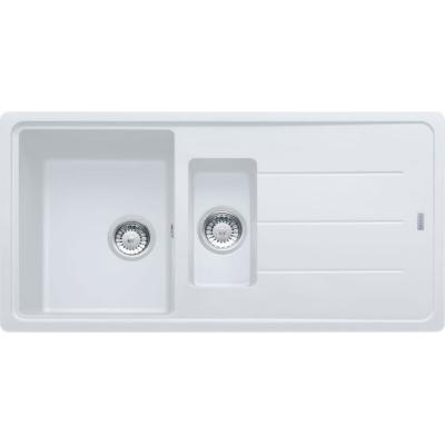 FRANKE  - Evier Basis Fragranit+ BFG651 - Blanc Artic (mouchet&eacute;)