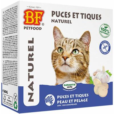 BF PETFOOD Ail Naturel 100 Comprim&eacute;s Peau et Pelage Flore Intestinale Biofood