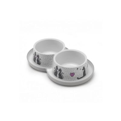 CHADOG Mangeoire Trendy Dinner Doble cats In love 350 ml MP Bergamo