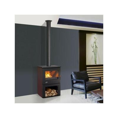 GODIN Po&ecirc;le &agrave; bois 8.5kw noir/carmin  362113carmin - noir