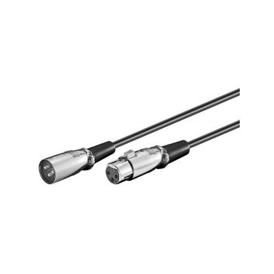 MICRO CONNECT Goobay 50705 C&acirc;ble de Connexion XLR, Noir, 2m Longueur de C&acirc;ble