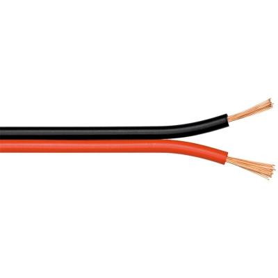 GOOBAY C&acirc;ble haut-parleur rouge / noir cu rouleau de 25 m, diam&egrave;tre 2x1,5 mm&sup2;