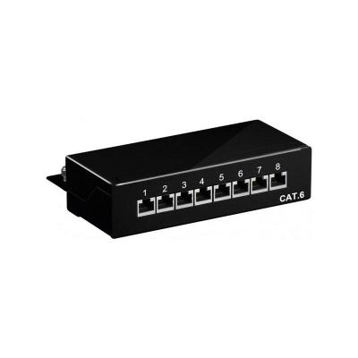 GOOBAY  96105 CAT 6 Panneau de Brassage Mini/Bureau, 8 Ports, Noir