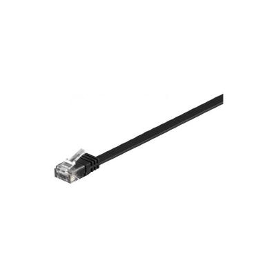 GOOBAY  95384 CAT 6 C&acirc;ble de Liaison Plat, U/UTP, Noir, 2 m Longueur