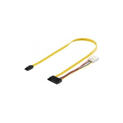 GOOBAY C&acirc;ble SATA 2-en-1 avec alimentation Molex (pour 1 HDD ou SSD)