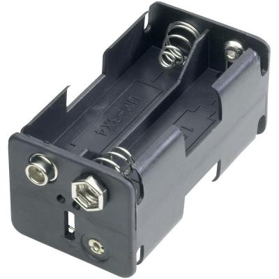 GOOBAY Bo&icirc;tier coupleur 4 piles R6 noir connexions &agrave; pression