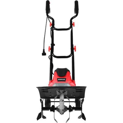 GOPLUS  Motobineuse &eacute;lectrique puissante1200W4lamesMotoculteur avec Guidon PliableProfondeur de travail 22CMavec roueLargeur 