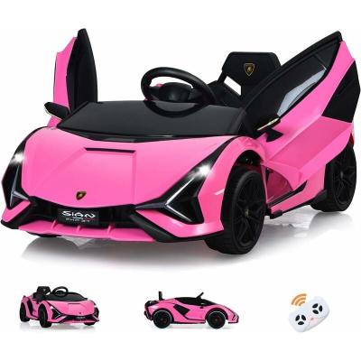 GOPLUS  - 12V Voiture Electrique Enfant Cabriolet Lamborghini de Portes Ciseaux pour avec Telecommande 2,4G,Vehicules Enfant avec Verrouillage