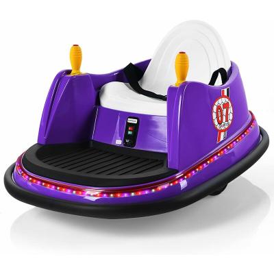 GOPLUS Auto-Tamponneuse &Eacute;lectrique pour Enfants -  - Violet - 2 roues - 6V 4,5Ah - 20 kg 