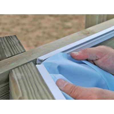 GRE Liner seul beige pour piscine bois ovale 6,72 x 4,72 x 1,46 m -