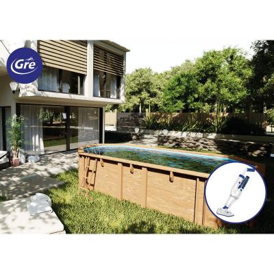 GRE Piscine bois vermela 6,72 x 4,72 x 1,46 m - gr&eacute;