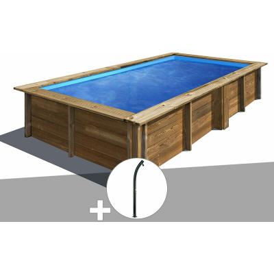 GRE GR&Eacute; - Kit piscine bois Lemon 3,75 x 2,00 x 0,68 m + Douche - Bois