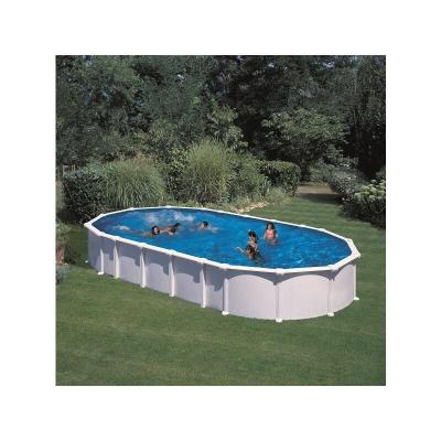 GRE Piscine acier blanc Ha&iuml;ti ovale 9,20 x 5,05 x 1,32 m GR&Eacute; Blanc