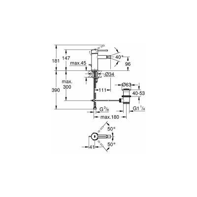 GROHE ESSENCE NEW - Mitigeur monocommande Bidet Taille S (32935DC1)