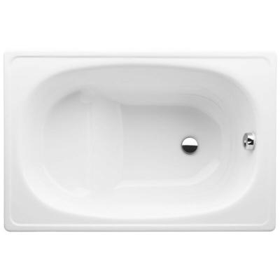 Riga Baignoire gain de place 105 x 70 x 37.5 cm en acier &eacute;maill&eacute;, Blanc (H2340000000001)