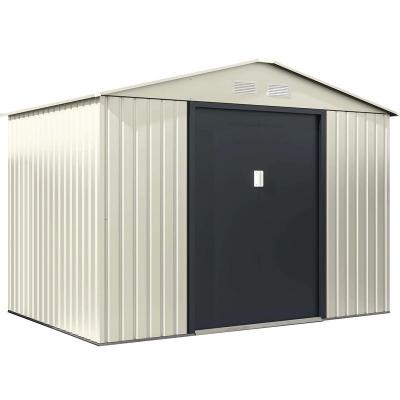 HABITAT ET JARDIN Abri de jardin m&eacute;tal ""Nebraska"" - 5.30 m&sup2; - Beige/Gris anthracite