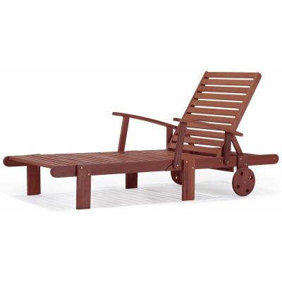 HABITAT ET JARDIN Bain de soleil pliant en bois exotique ""Tokyo"" - Mahogany- Marron acajou