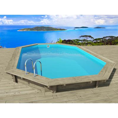 HABITAT ET JARDIN  Piscine Palma 7,57x4,07 - Bois