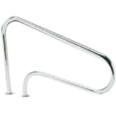 HABITAT ET JARDIN Sorties de bain pour piscine avec 2 ancrages ext&eacute;rieurs - 125 x 80 cm - Inox - A visser