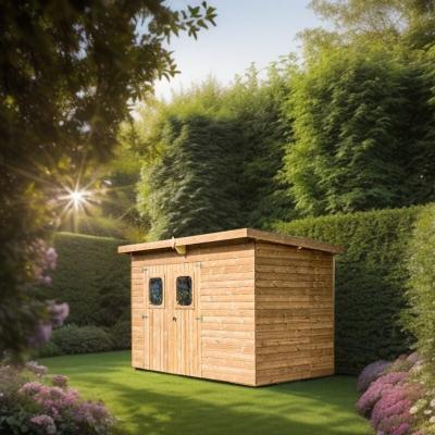 HABRITA Abri de jardin 6.45m&sup2; brun dor&eacute;  - the2818.02t - theora