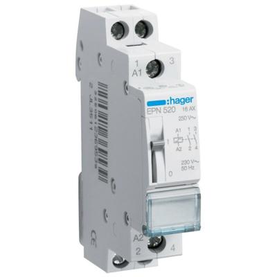 HAGER  EPN520 t&eacute;l&eacute;rupteur 2S 230V AC 110V DC 16A