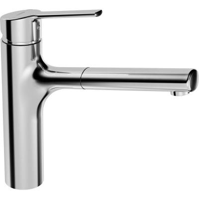 HANSA ronda mitigeur cuisine 03342273 chrom&eacute;, 200 mm, orientable, avec douchette