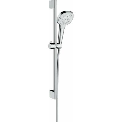 HANSGROHE Set de douche 1jet EcoSmart 9 l/min avec barre Unica Croma 65 cm blanc/chrom&eacute;