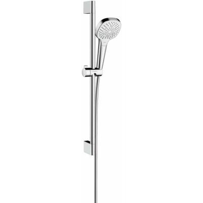 HANSGROHE Set de douche Multi EcoSmart 9 l/min avec barre Unica Croma 65 cm blanc/chrom&eacute;