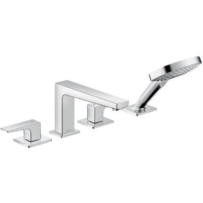 HANSGROHE Robinet de baignoire 4 trous avec levier plat 110 cm Metropol 