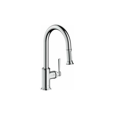 HANSGROHE  Mitigeur monocommande &eacute;vier 180 Axor Montreux avec douchette extractible, aspect inox
