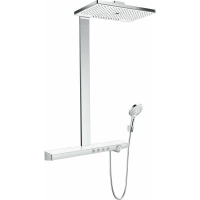 HANSGROHE Showerpipe Rainmaker Select 460 3Jet Blanc Chrom&eacute; 