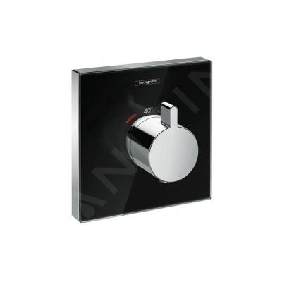 HANSGROHE Robinet thermostatique de haut d&eacute;bit noir ShowerSelect Glass 